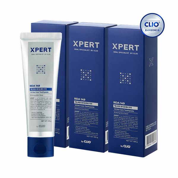 엑스퍼트 화이트케어 치약 100g 3입 x1개
