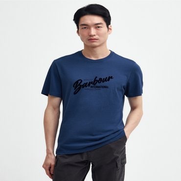 바버 [24SS][Barbour] 남성 네이비 B.Intl Level 티셔츠