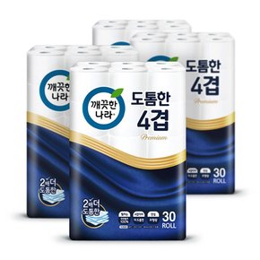 도톰한 4겹 화장지 25m 30롤 4팩