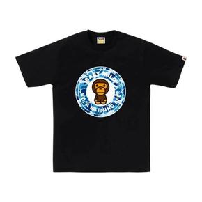 반팔 티셔츠 002TEL801003MBK9 BLACK BLUE DOM