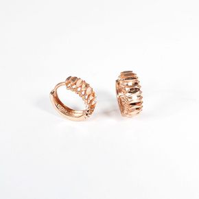 더네트 메쉬 라운드 커팅 로레트 원터치 귀걸이 데일리 여자 친구 선물 14K 18K