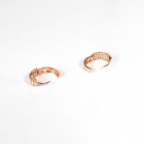 더네트 메쉬 라운드 커팅 로레트 원터치 귀걸이 데일리 여자 친구 선물 14K 18K