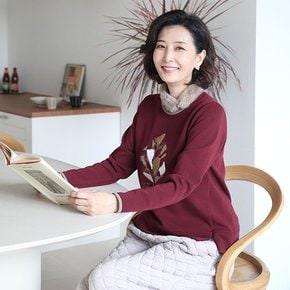 T57253 푸들 배색 나무티 50대 60대 엄마옷