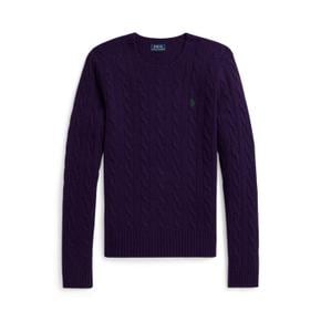 여성 케이블 울 캐시미어 크루넥 스웨터(WMPOSWENC021306500)