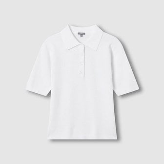 JAJU 여 강연 카라 반팔 니트 J116202729001