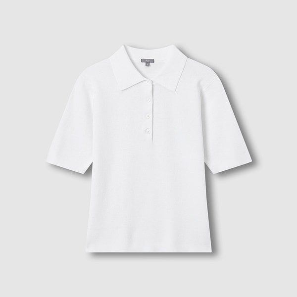 여 강연 카라 반팔 니트 J116202729001