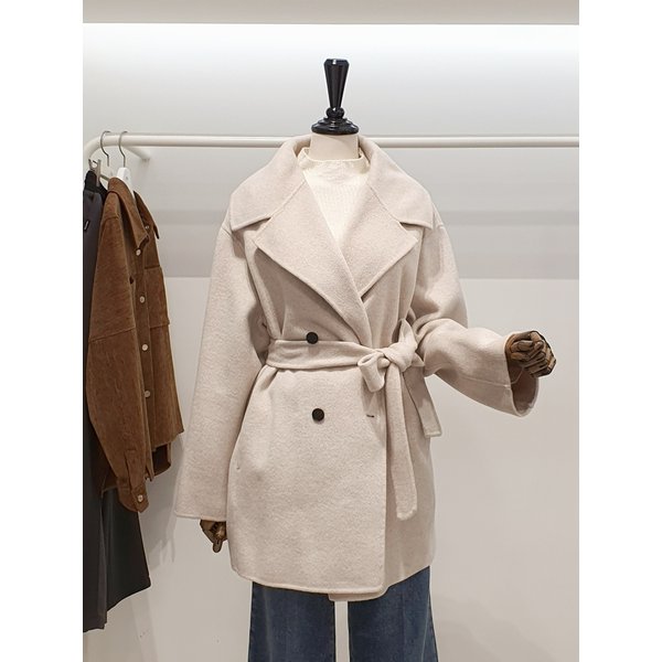[파주점] 쥬크 주크 캐시미어혼방 벨티드 더블 하프코트 V254MSG967
