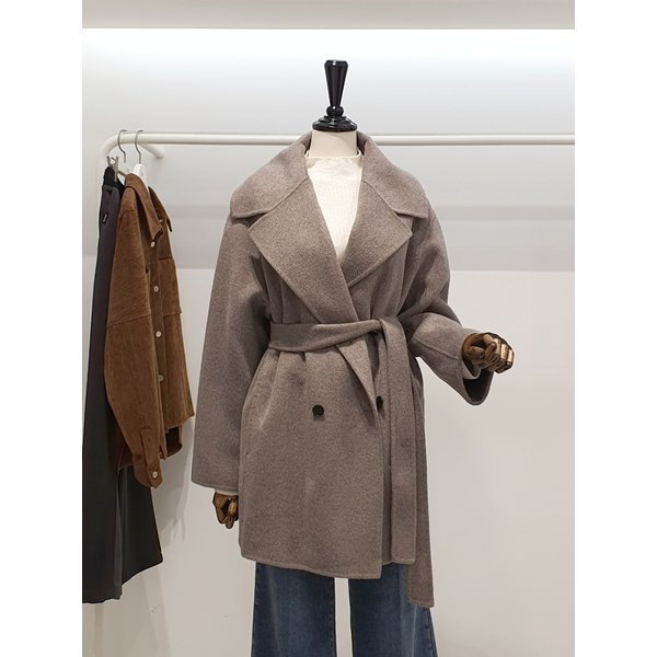[파주점] 쥬크 주크 캐시미어혼방 벨티드 더블 하프코트 V254MSG967