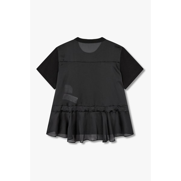 여성 드로스트링 숏 슬리브 티셔츠 6415321503000