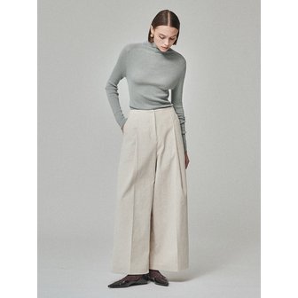 MAISON DE INES CORDUROY WIDE TROUSERS_MILK IVORY