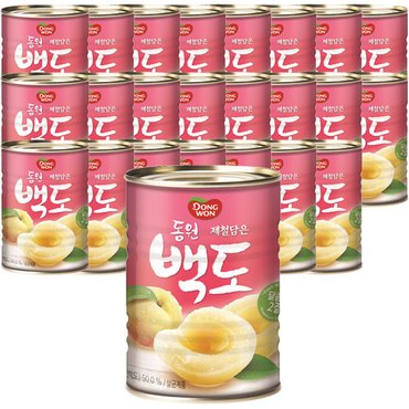  동원 제철담은 백도 2절 400ml x 24캔 과일통조림