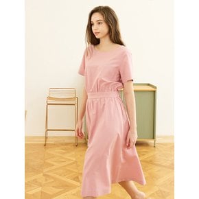 Linen Boat-neck Dress (4 color)