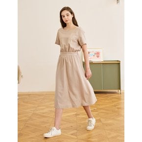 Linen Boat-neck Dress (4 color)