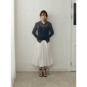 STRAP BALLOON SKIRT [WHITE]