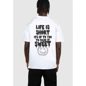 4016339 Lost Youth LIFE IS SHORT - Print T-shirt white