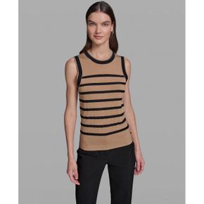 칼라거펠트 우먼 Sleeveless 스트라이프 스웨터 - Cartouche midnight 네이비 26671381 1392017