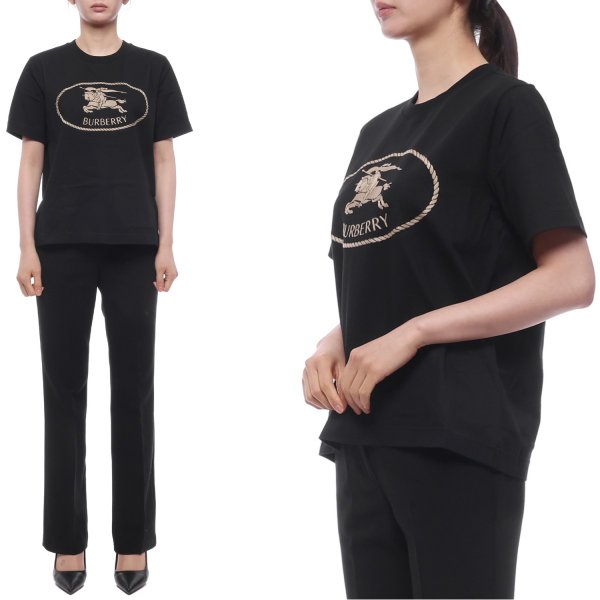 [부산점] 26SS 여성 EKD 자수 반팔티셔츠 (8111658 BLACK 26S)