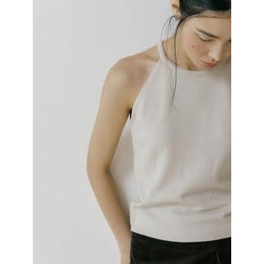 [wool] halter sleeveless knit 204 (oatmeal)