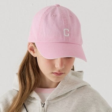 커버낫 키즈 컬리지 C로고 면 볼캡(워싱) 핑크 CK2501CA08PI
