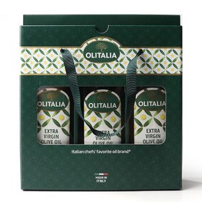 [9/9(수)순차출고]올리타리아 엑스트라버진 올리브오일 선물세트 500ml x 3