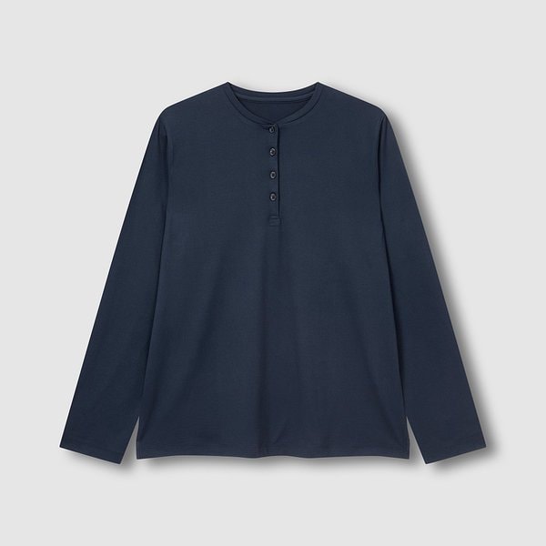 여 피치스킨 긴팔 파자마 티셔츠 J206901027056