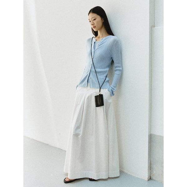 플리츠 롱 스커트_WHITE