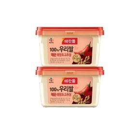 해찬들 우리쌀로 만든 태양초 골드 매운 고추장 2kg x 2개