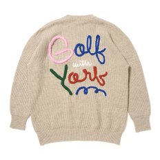 KNIT CREWNECK LETTER BEIGE 니트 크루넥 레터 베이지