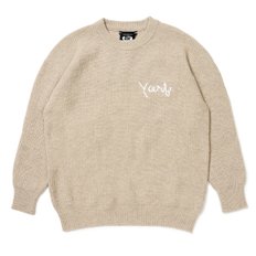 KNIT CREWNECK LETTER BEIGE 니트 크루넥 레터 베이지