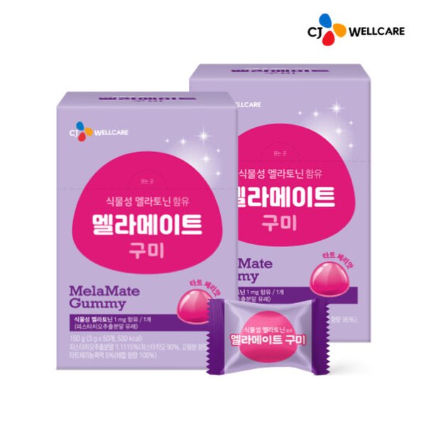 [사은품 증정][CJ공식] 닥터뉴트리 식물성 멜라토닌 함유 멜라메이트 50구미 2박스