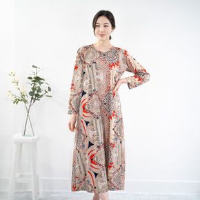 엄마옷 면 기하학 원피스 홈웨어 MQG128679 마담 미시 중년여성 빅사이즈 할머니.._P435532912