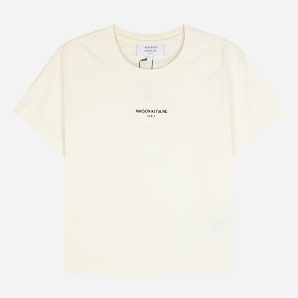 [시흥점] 6S QW00100KJ7026 0063 스몰 체스트 로고 크롭 반팔 티셔츠 베이지