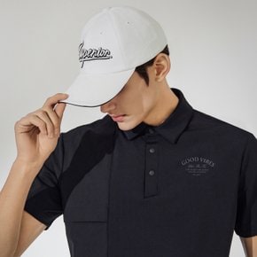 (최초가238000)남성 우븐 패치 카라 티셔츠 블랙 (IM0EKS20739)