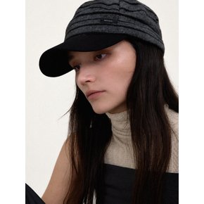 Stripe color block cap_3color