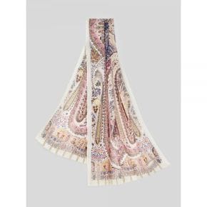 5370473 ETRO FRINGED PAISLEY SILK SCARF