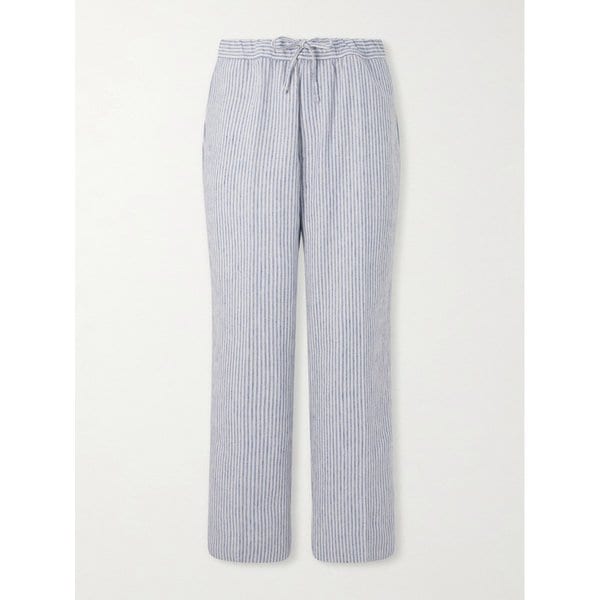 오피시네 제네랄레 닐슨 스트레이트 레그 스트라이프 리넨 코튼 블렌드 팬츠 46376663163010499