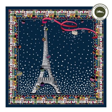 롱샴 [공식] 롱샴 에펠 타워 크리스마스 스카프 50563GSO006