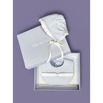 비드소울 Eentsy Weentsy Bonnet&Bib SET (Baby Blue)