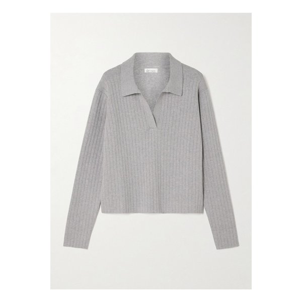 밀라노 골지  코튼 캐시미어 혼방 스웨터 라이트 그레이 1647597350388260