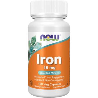  해외배송 NOW Foods 나우푸드 아이언 철분제 18mg 120정 Iron