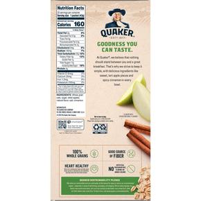 [해외직구] Quaker 퀘이커 인스턴트 오트밀 애플 시나몬 43g 20입