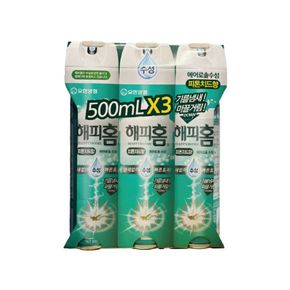 모기퇴치 해피홈 수성에어로솔 피톤치드향500ml3개입