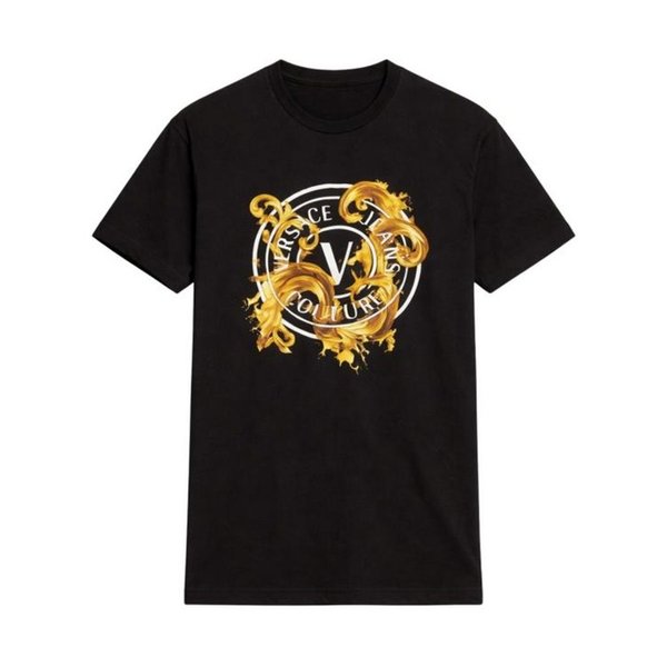 26SS 베르사체 반팔 티셔츠 80GAHE01 CJ00E G89 BLACK GOLD DOM