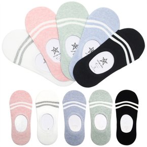 여성 캔디링글 덧신 5켤레 페이크삭스 _P075607407