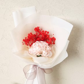 소중한 인연 : 연화 (緣花) 카네이션 프리저브드 안개 꽃다발+쇼핑백