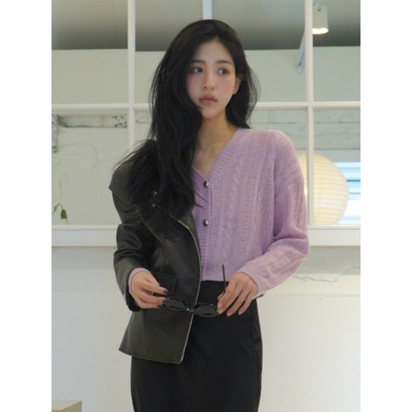 [단독] 모헤어 케이블 가디건_SAKC09511PK