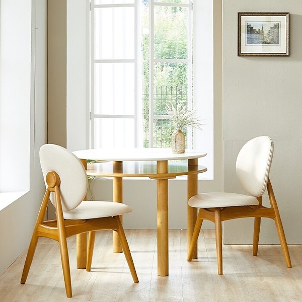 보루네오 누리 원목 식탁의자 1+1 pn919