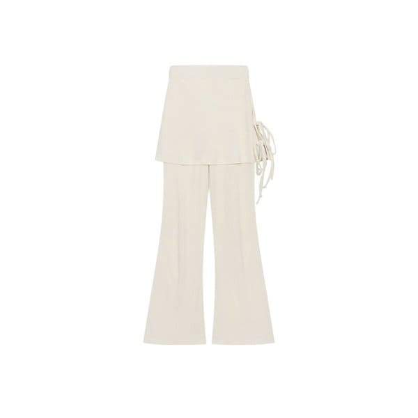 Flat Pleats Layered Pants