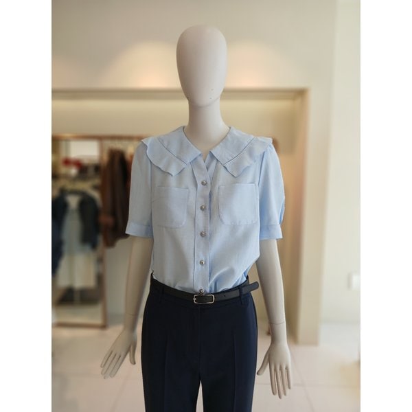 [여주점] 씨씨콜렉트 와이드프릴카라블라우스 E262psc166