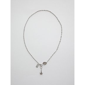 Drop star point chain necklace